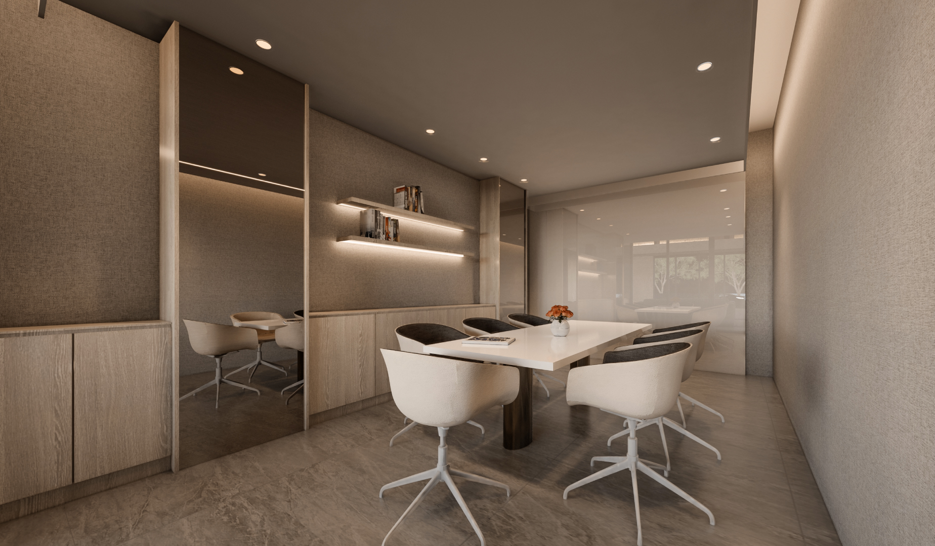多功能閱讀會議室3D示意圖